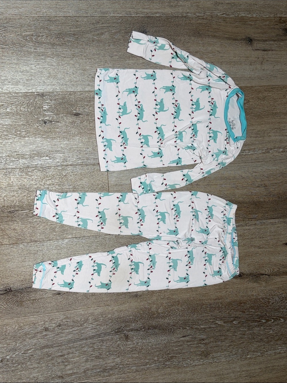 Kickee Pants Christmas Cat PJ set